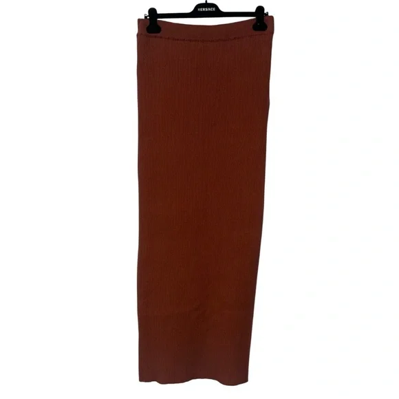 🆕 &OR COLLECTIVE SKIRT 01 Highwaist Ribbed Stretch Organic Cotton Column Skirt - Picture 5 of 14